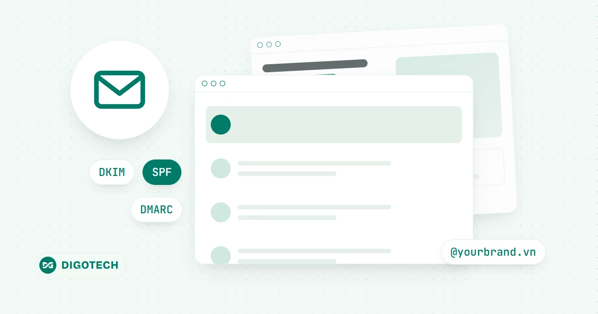 Email tên miền riêng cho doanh nghiệp: cài SPF, DKIM, DMARC